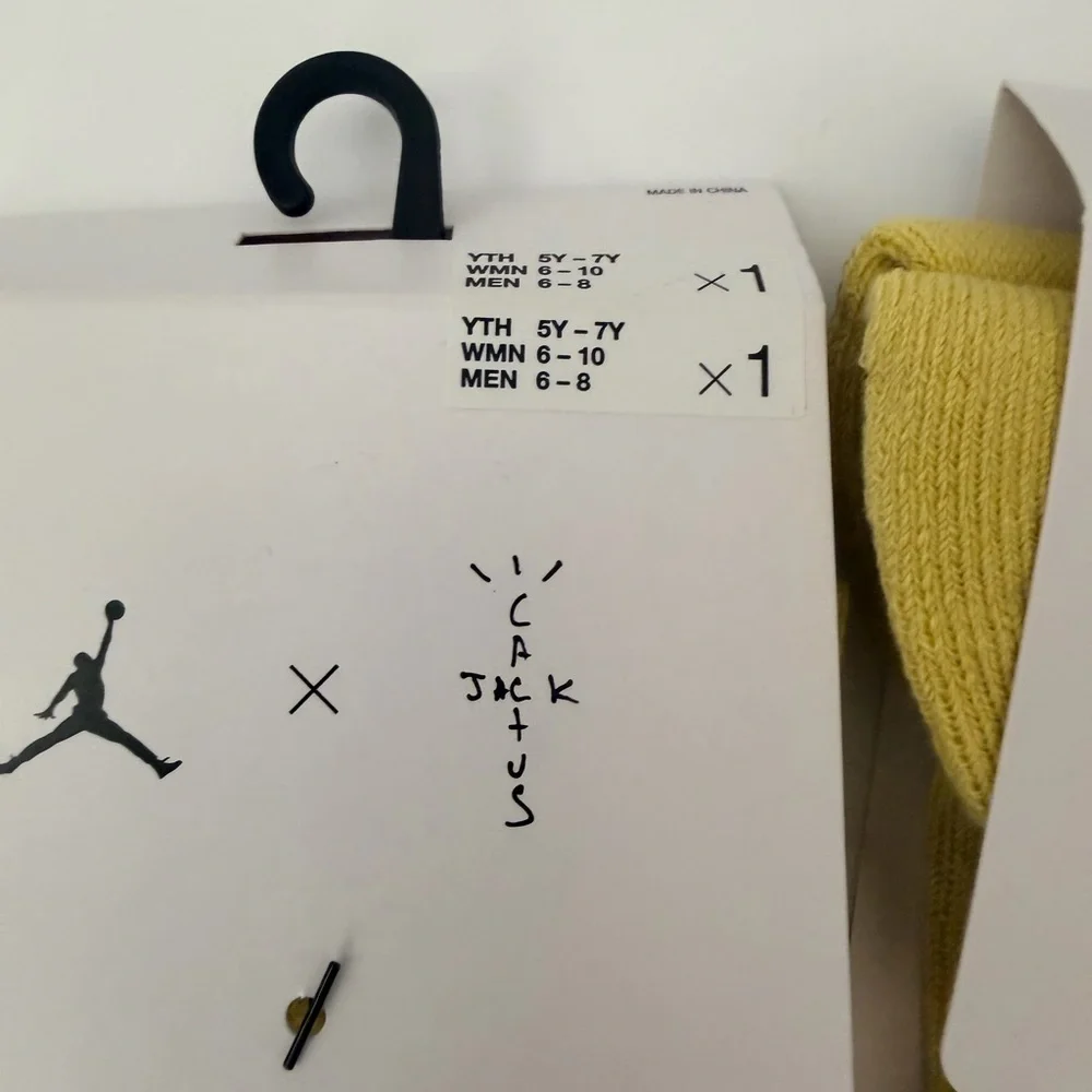 Nike Jordan Travis Scott Everyday Cushion Crew Socks Black Size M  FV4054-308